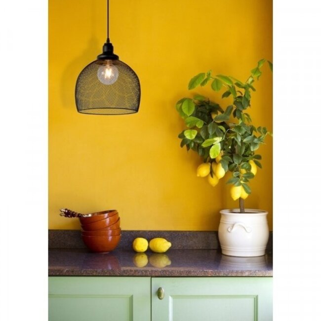 MESH - Hanglamp - Ø 28 cm - 1xE27 - Zwart - 43404/28/30