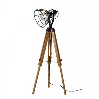 Lucide JOSHUA - Vloerlamp - Ø 42 cm - 1xE27 - Zwart - 45757/01/30