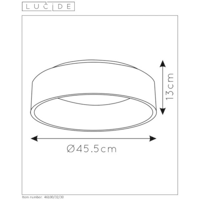 TALOWE LED - Ceiling light - Ø 45 cm - LED Dim. - 1x30W 3000K - Black - 46100/32/30