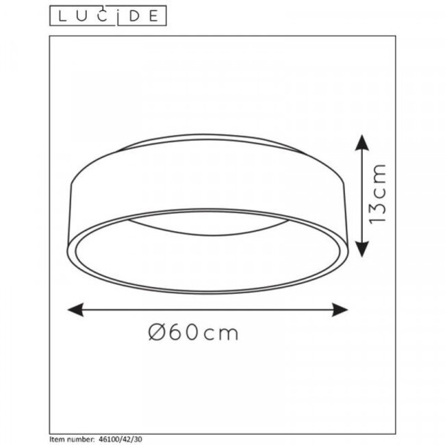 TALOWE LED - Ceiling light - Ø 60 cm - LED Dim. - 1x42W 3000K - White - 46100/42/31