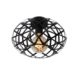 Lucide WOLFRAM - Ceiling light - Ø 30 cm - 1xE27 - Black - 21117/30/30