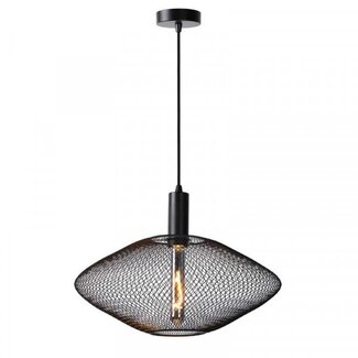 Lucide MESH - Hanging lamp - Ø 45 cm - 1xE27 - Black - 21423/45/30