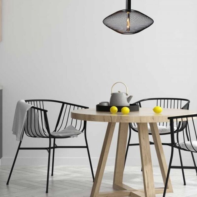 MESH - Pendant lamp - Ø 45 cm - 1xE27 - Black - 21423/45/30