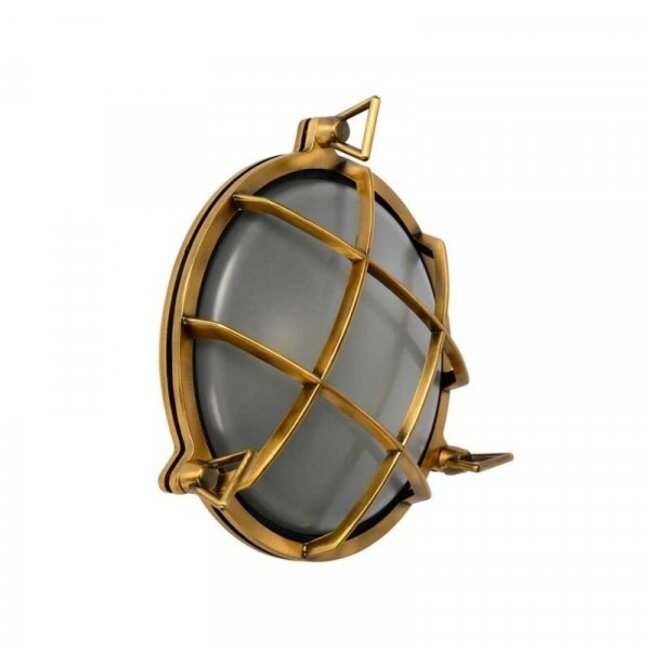 DUDLEY - Applique d'extérieur - Ø 25 cm - 1xE27 - IP65 - Or mat / Laiton - 11890/25/02