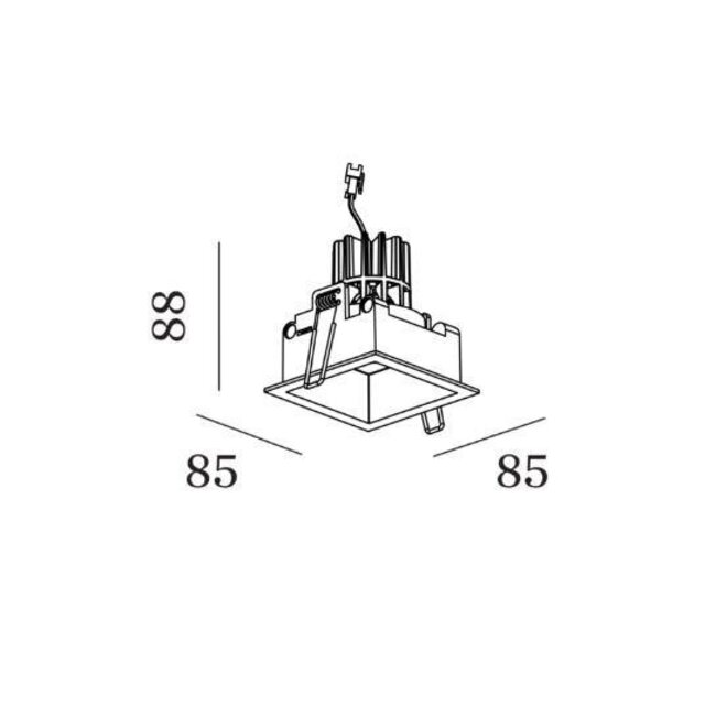 Recessed spot Plano IP44 1.0 LED