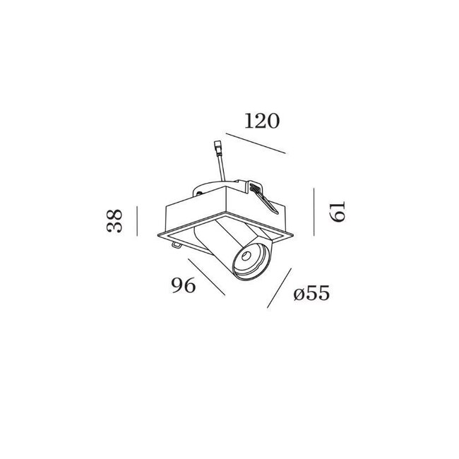 Spot encastrable BLIEK 1.0 LED carré