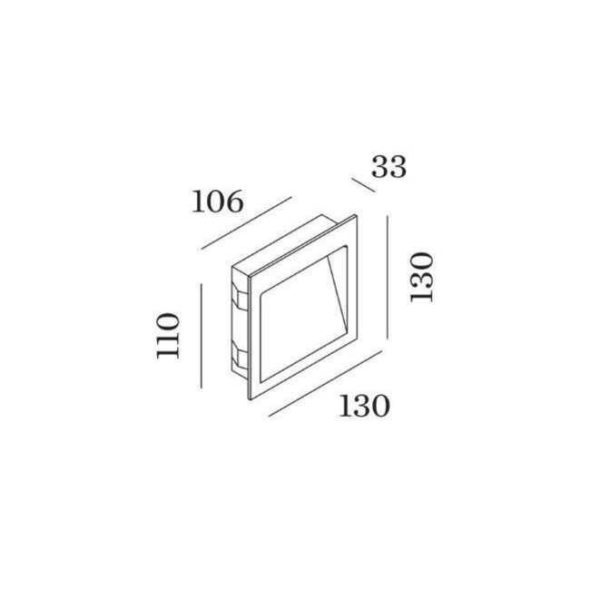 ORIS WALL 1.3 LED encastré noir