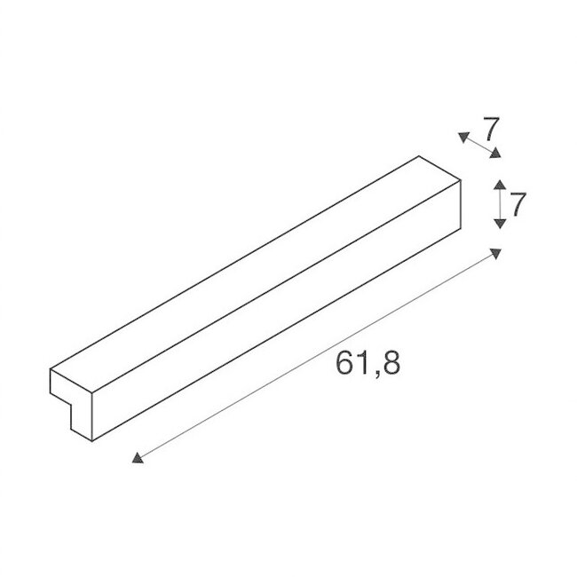 Wandlamp L-Line 60 Grijs
