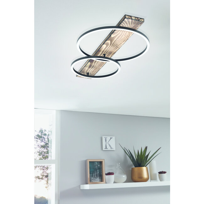 LED Ceiling Lamp Boyal 99408 black/wood