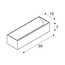 LED wandlamp LOGS in L 17W zwart/goud DIM