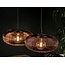 Hanging lamp 2x Ø43 disk wire copper twist