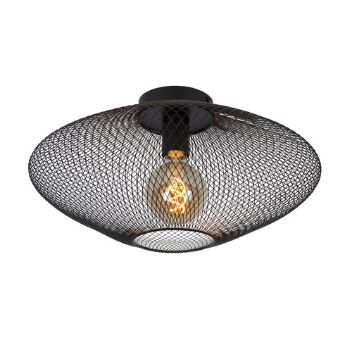 Lucide MESH - Plafonnière - Ø 45 cm - E27 - Zwart - 21123/45/30 Lucide MESH - Plafonnière - Ø 45 cm - E27 - Zwart - 21123/45/30