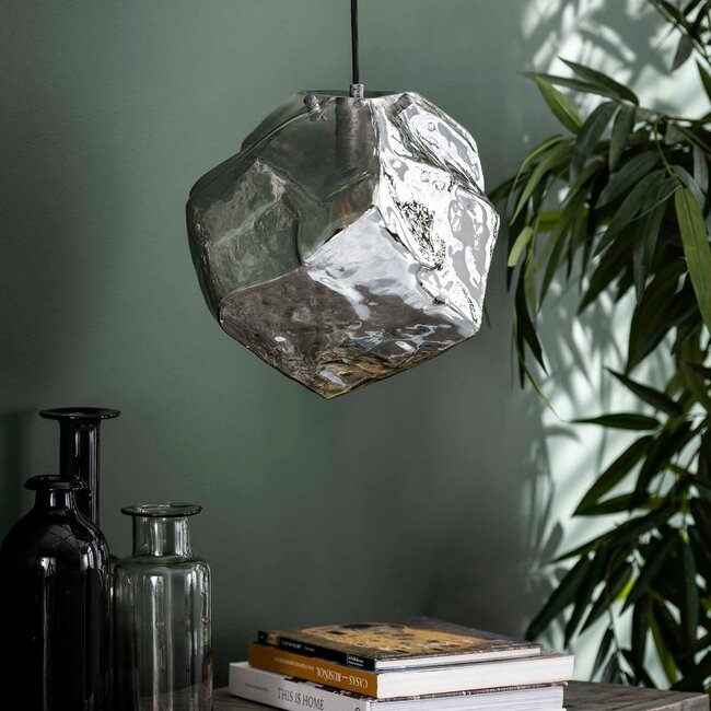 Pendant lamp 1L rock chromed