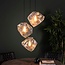 Hanglamp 3L rock clear getrapt