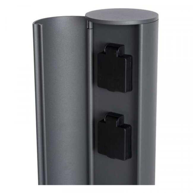 POWERPOINT - Colonne de prises d'extérieur - Ø 10 cm - IP44 - Anthracite - 27849/02/29