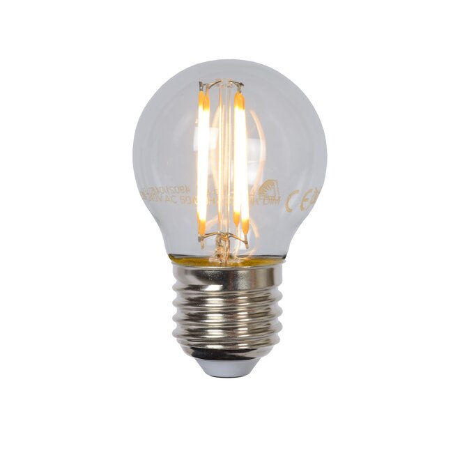 LED BULB - Filament lamp - Ø 4,5 cm - LED Dimb. - E27 - 1x4W 2700K - Transparant