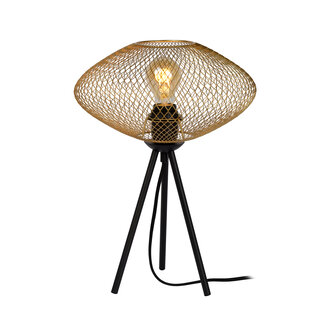 Lucide MESH - Table lamp - Ø 30 cm - 1xE27 - Matt Gold / Brass - 21523/01/02