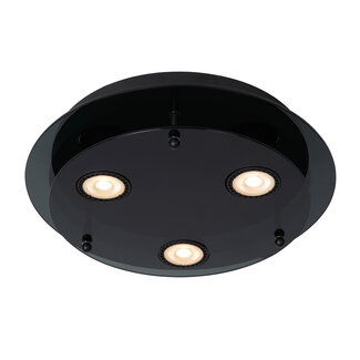 Lucide OKNO - Ceiling light - Ø 30 cm - 3xGU10 - Black - 79181/13/30