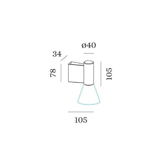 Odrey 1.0 wall lamp (no lampshade)