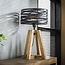 Lampe de table twist cadre en bois