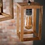 Liolights Hanging lamp 3x wooden frame stepped