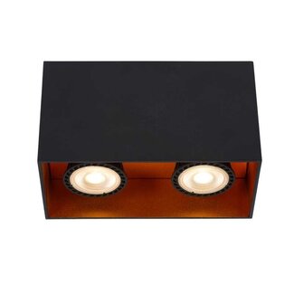 Lucide BIDO - Ceiling spotlight - 2xGU10 - Black - 22966/02/30