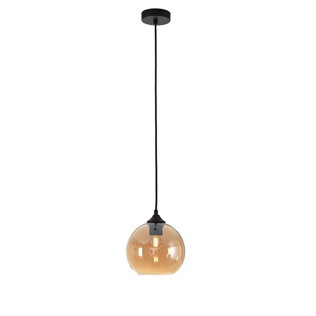 Lampe à suspension MARINO verre fumé 20cm