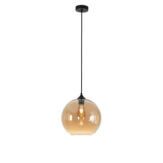 LioLights Lampe à suspension MARINO verre fumé 30cm