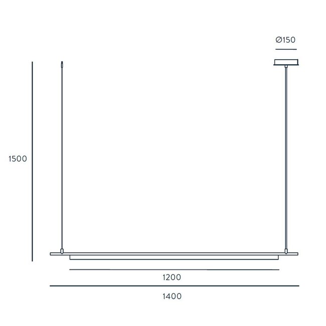 LED Hanglamp Coln zwart