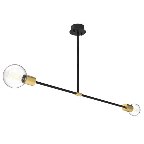 PSM Lighting CLEO hanglamp zwart/goud 1508 PSM Lighting CLEO hanglamp zwart/goud 1508