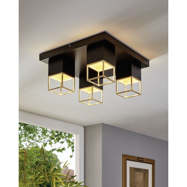 MONTEBALDO LED Ceiling lamp GU10 black/gold 97731