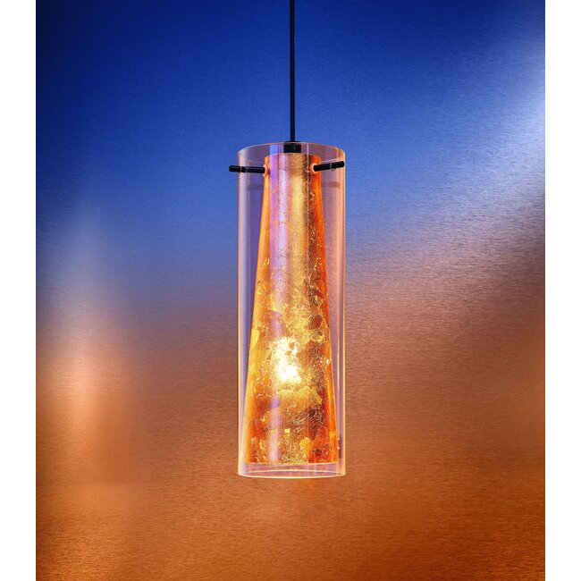 PINTO GOLD Hanglamp E27 zwart/goud 97651