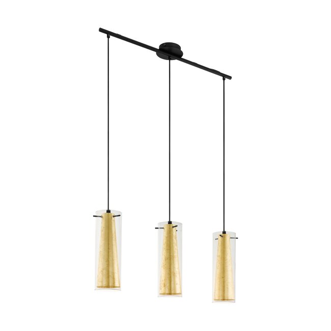 PINTO GOLD Hanging lamp E27 black/gold 97652