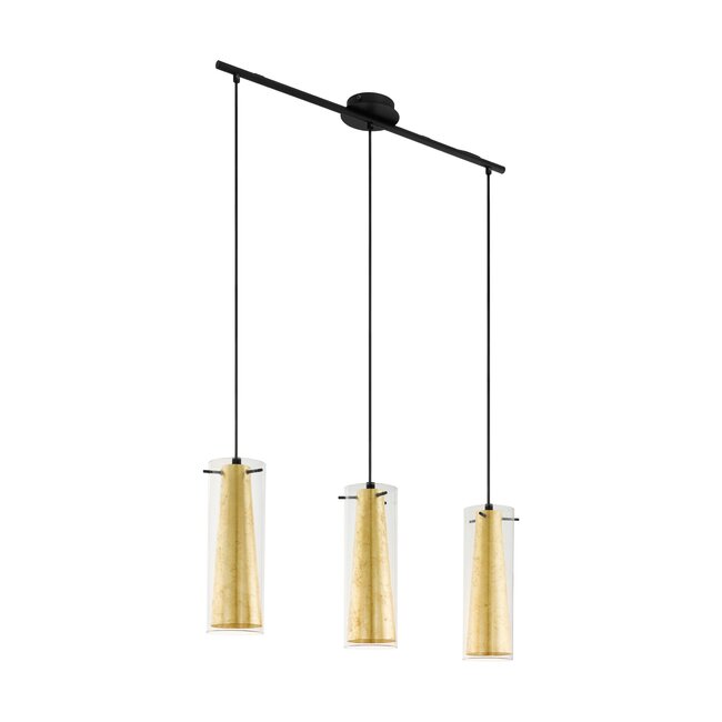 PINTO GOLD Pendant lamp E27 black/gold 97652