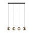 LEMORIETA Hanglamp E27 zwart/goud 39686