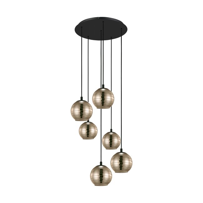 LEMORIETA Pendant lamp E27 black/gold 39687