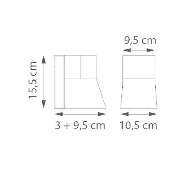 Beacon wandlamp Teak - Porselein