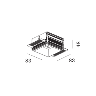 Wever & Ducré Spot encastrable Strange/Sneak 1.0 TRIM Plasterkit Alu