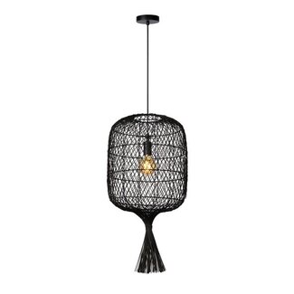 Lucide GARVE - Lampe à suspension - Ø 40 cm - 1xE27 - Noir - 03436/40/30