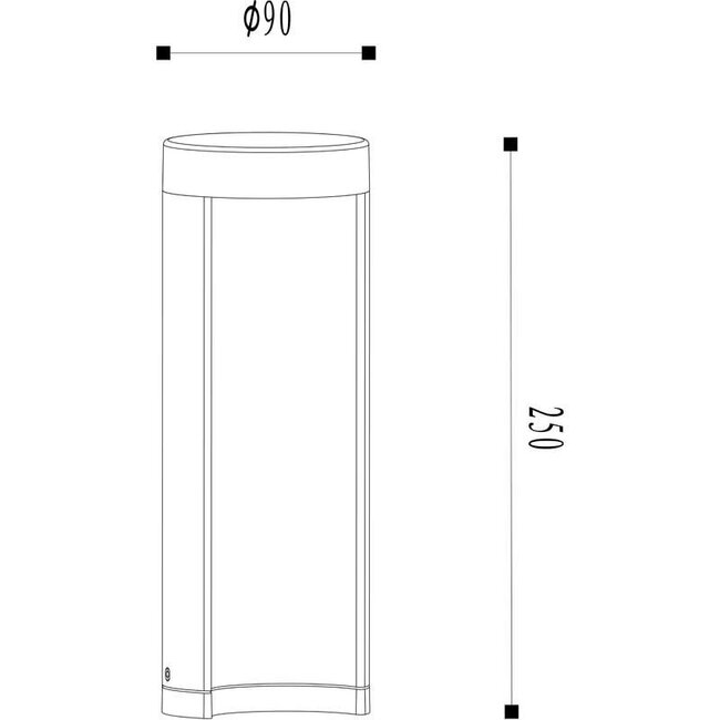 COMBO - Sokkellamp Buiten - Ø 9 cm - LED - 1x9W 3000K - IP54 - Zwart - 27874/25/30