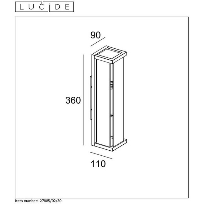 CLAIRE MINI - Outdoor Wall Lamp - 2xE27 - IP54 - Anthracite - 27885/02/30