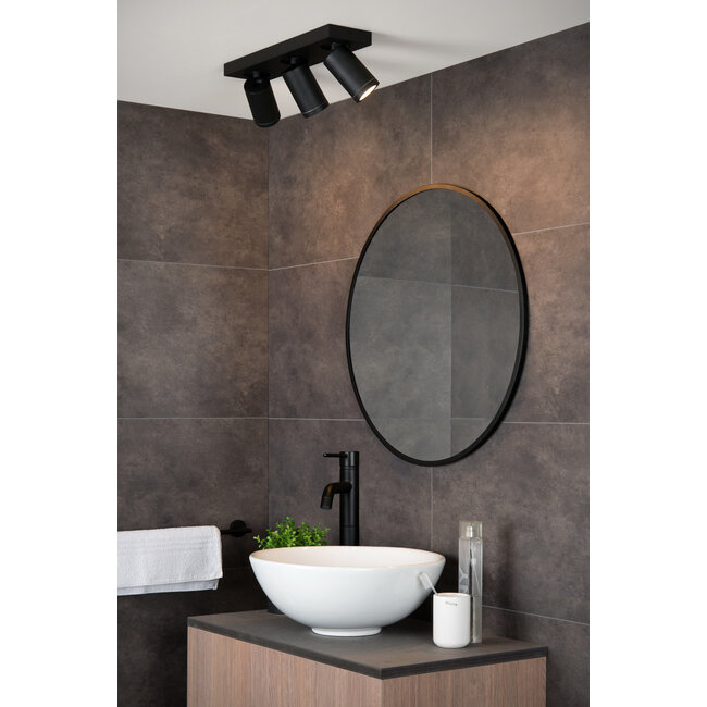 TAYLOR - Ceiling spotlight Bathroom - LED Dim to warm - GU10 - 3x5W 2200K/3000K - IP44 - White - 09930/15/31