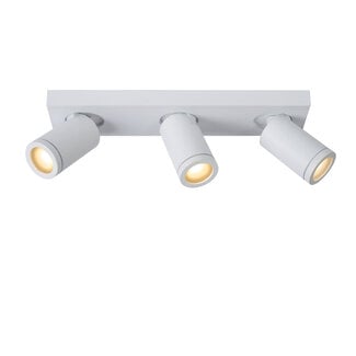 Lucide TAYLOR - Ceiling spotlight Bathroom - LED Dim to warm - GU10 - 3x5W 2200K/3000K - IP44 - White - 09930/15/31