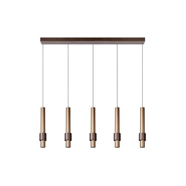 MARGARY - Hanglamp - LED - 5x4.2W 2700K - Koffie - 24402/30/96