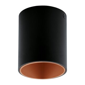 EGLO Spot LED en saillie Polasso Noir/Cuivre