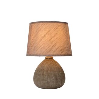 Lucide RAMZI - Lampe à poser - Ø 18 cm - 1xE14 - Marron - 47506/81/43