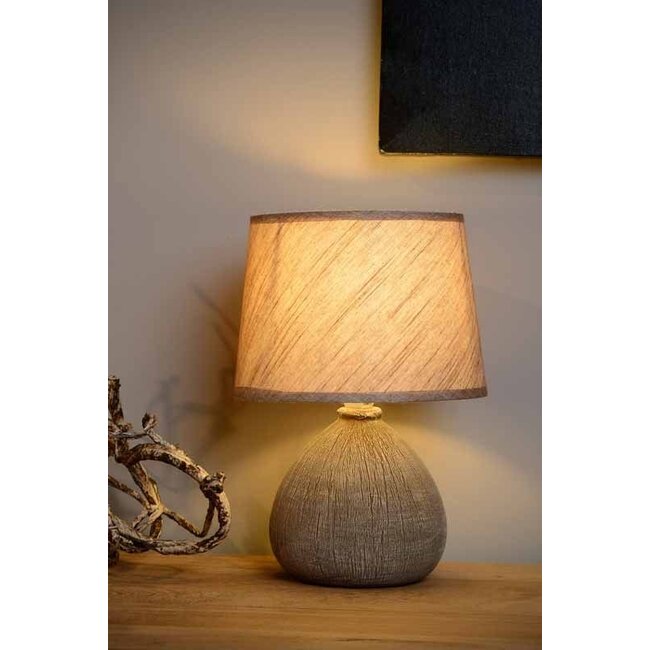 RAMZI - Table lamp - Ø 18 cm - 1xE14 - Brown - 47506/81/43