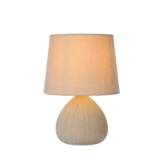 Lucide RAMZI - Lampe à poser - Ø 18 cm - 1xE14 - Beige - 47506/81/38