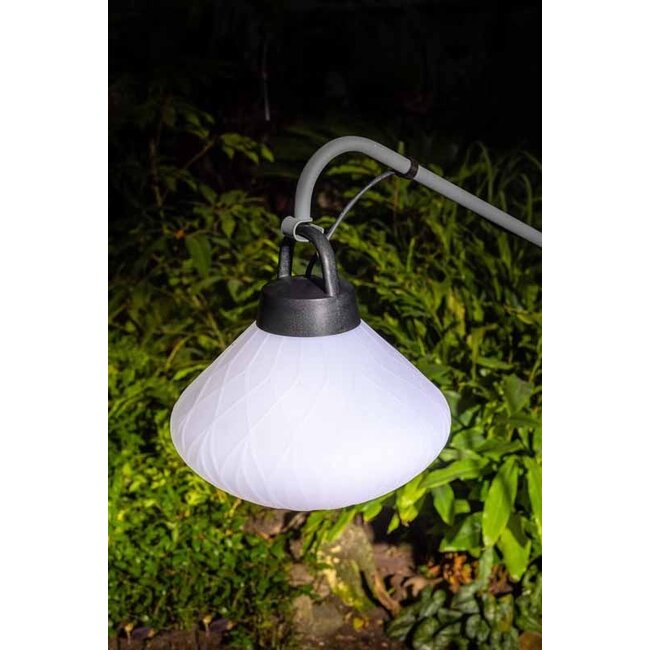 Suspension d'extérieur LED incurvée Joey blanche avec haut-parleur BT 05-9709-31