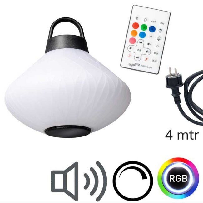 Joey Curved  LED Outdoor hanglamp wit met BT speaker 05-9709-31